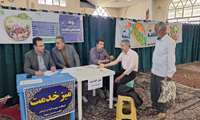 برپایی میز خدمت و پایگاه غربالگری فشارخون در مصلی ها نماز جمعه (بهار ، لالجین ، مهاجران، صالح آباد)