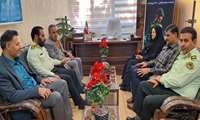 دیدار و نشست دکتر ریحانی مدیر شبکه بهداشت و درمان بهار با جناب سرهنگ حیدری جو فرمانده نیروی انتظامی بهار