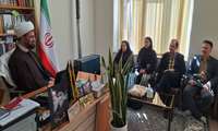 دیدار نوروزی دکتر ریحانی مدیر شبکه بهداشت و درمان بهار به همراه مدیران و مسئولین واحدهای تابعه با حجت الاسلام والمسلمین مصباح امام جمعه محترم شهرستان بهار 